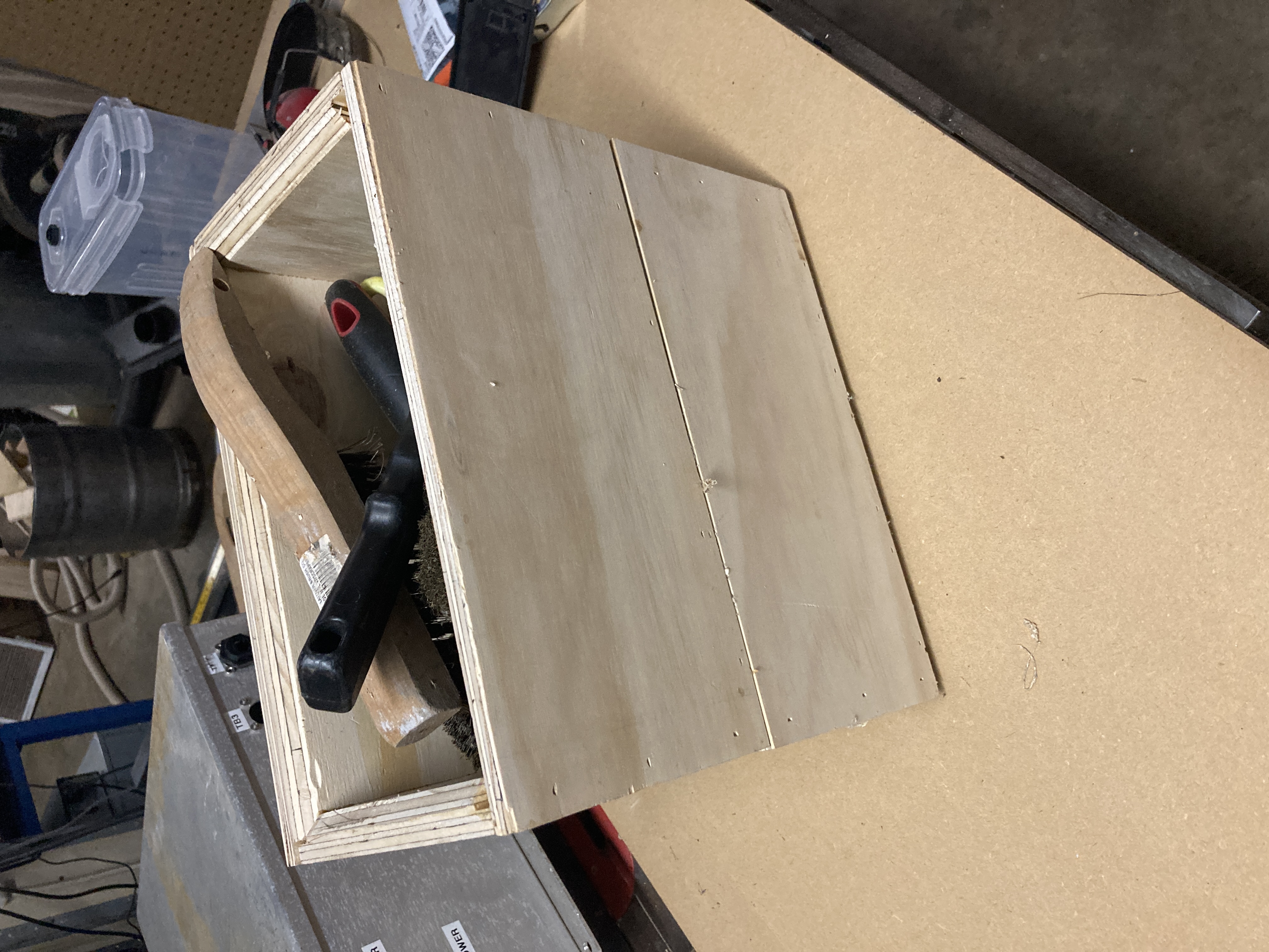 The complete boxes stacked